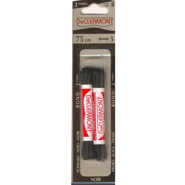 3428071075005 - De Clermont - Lacets ronds noir 