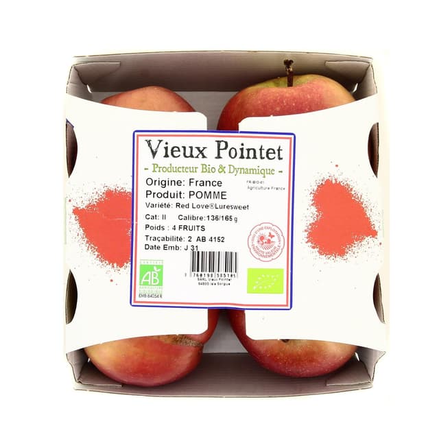 3760198585105 - Le Vieux Pointet  - Pomme Red Love bio