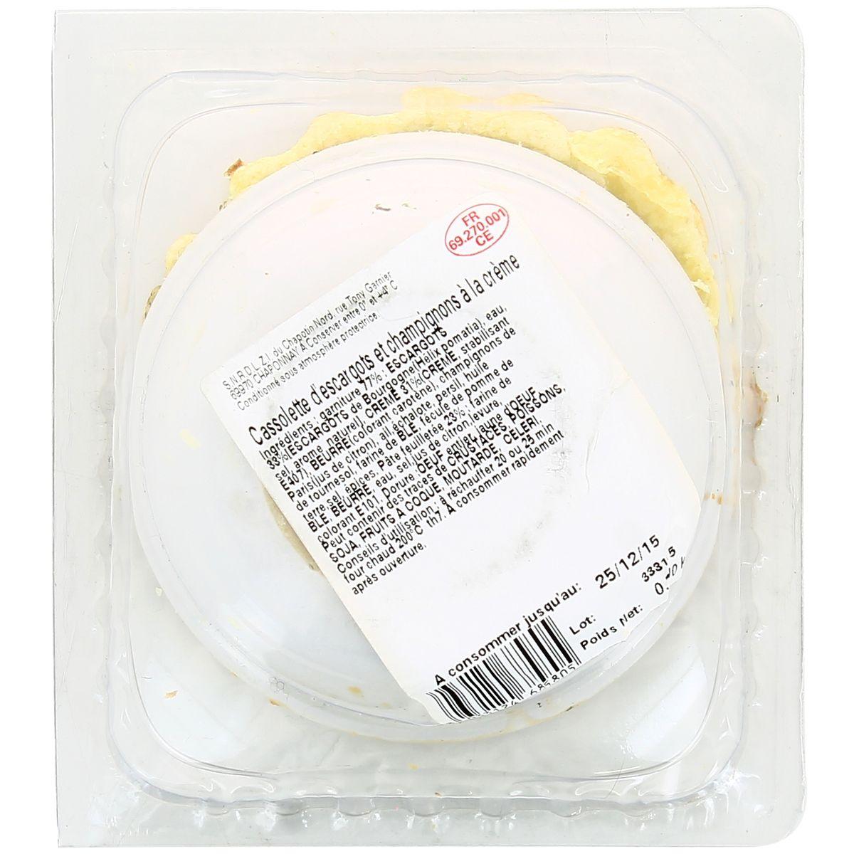 3033124685805 - Bolard - Cassolette d'Escargot & Champignon à la Crème