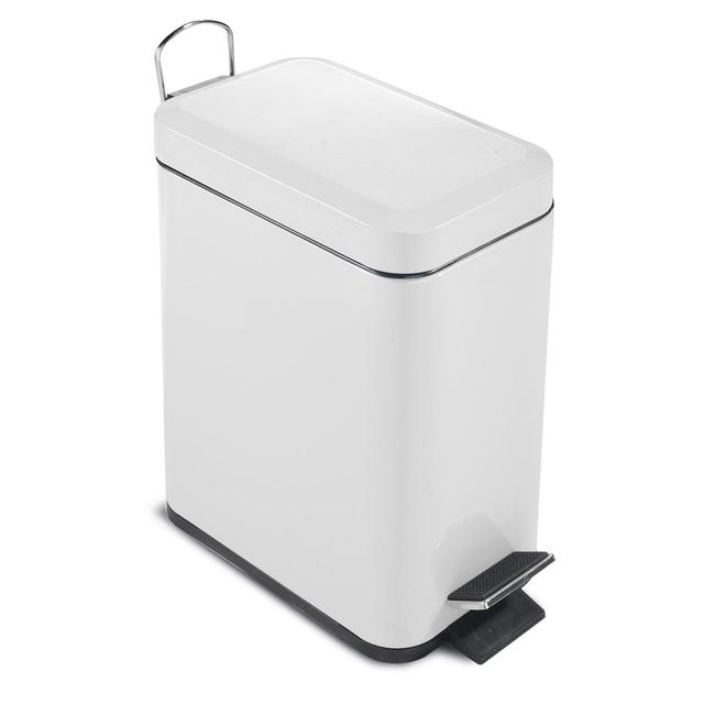 3162450046605 - Arvix - Poubelle à pédale 5 Lt - Blanche Métal