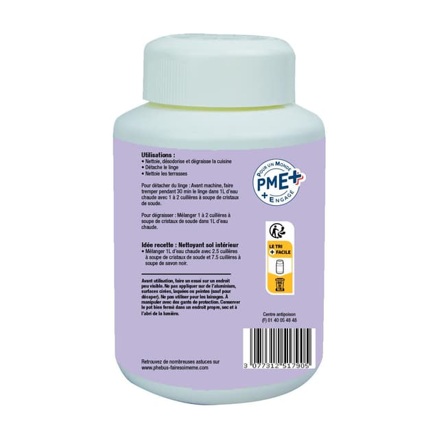 3077312517905 - Phébus - Cristaux de soude dégraisse détache et nettoie