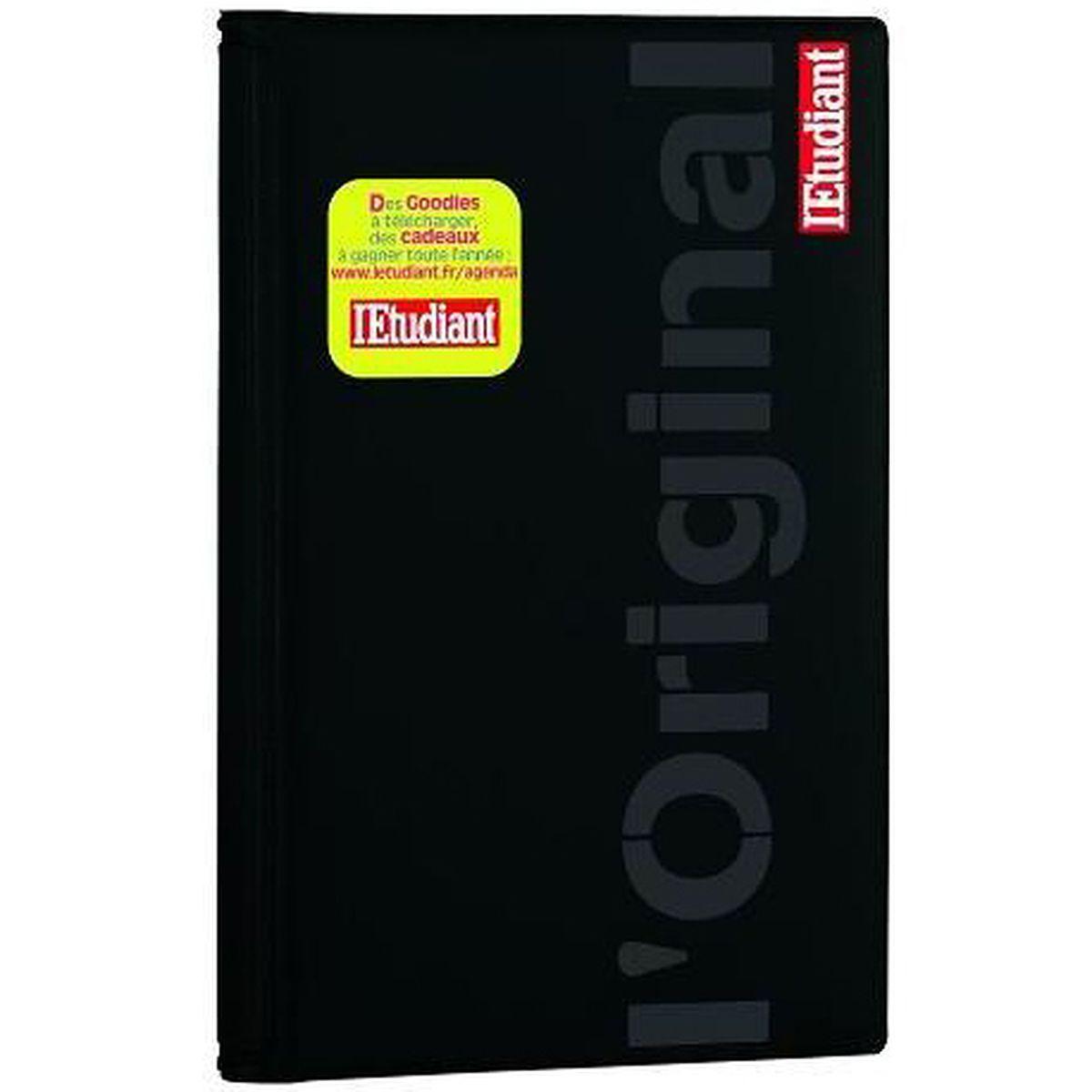 3147281939005 - Lecas - Agenda scolaire 2024-2025 l'étudiant noir 15 x 21 cm