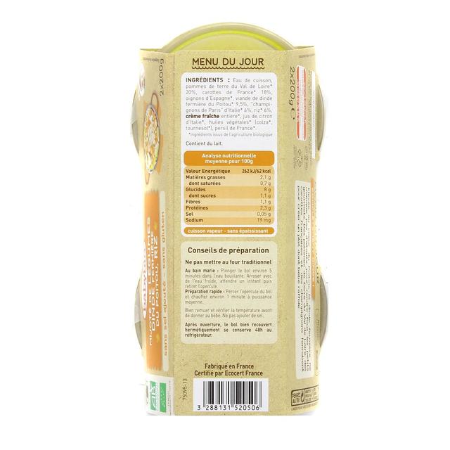 3288131520506 - Babybio - Légumes, Dinde, Riz de Camargue Bio Bol Bébé Dès 8 mois