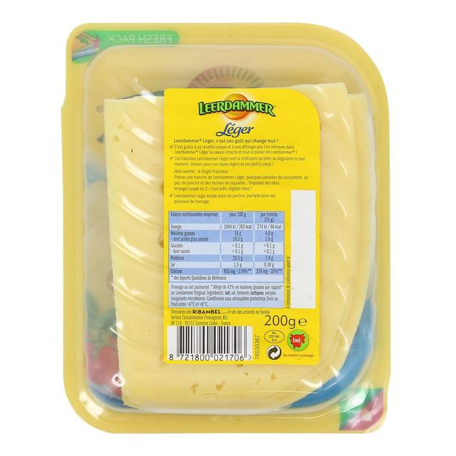 8721800021706 - Leerdammer - Fromage Léger 17 %mg, 200g