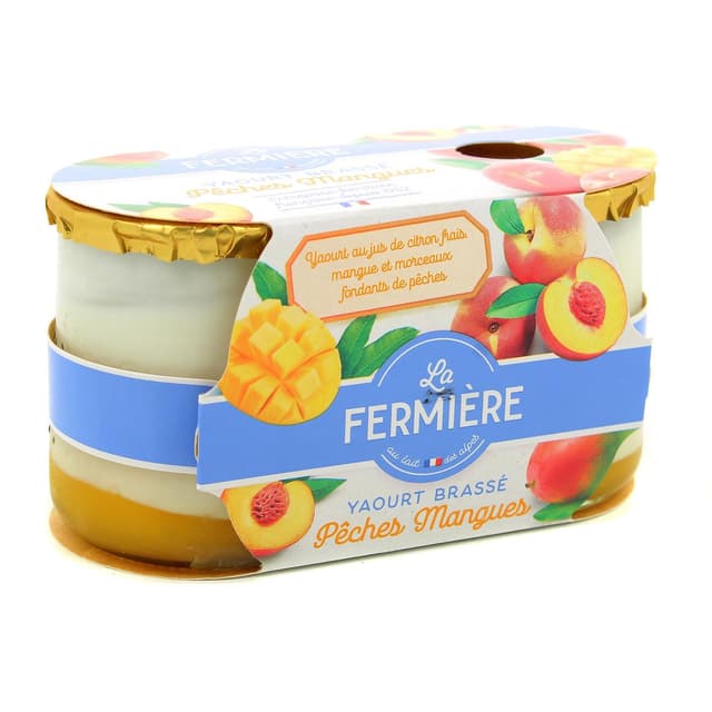 3279231342006 - La Fermière - Yaourts Brassés Pêche Mangue