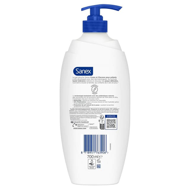 8718951763906 - Sanex - Gel douche Enfants Corps et Cheveux