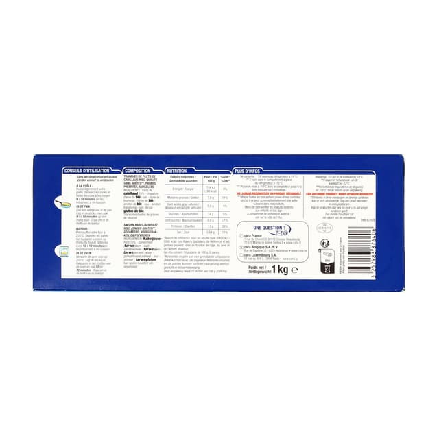 3257983876406 - Cora - 20 panés de filet de cabillaud MSC