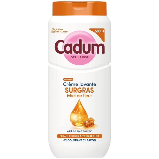 3600551187006 - Cadum - Crème Lavante Surgras Miel de Fleur