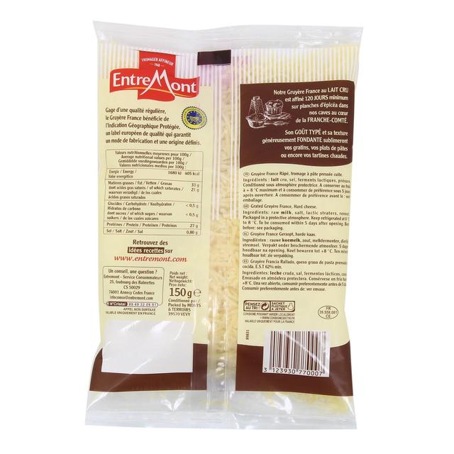 3123930770007 - Entremont - Gruyère rapé  au lait cru IGP