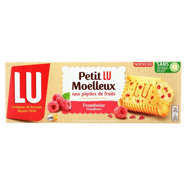 7622201420307 - Petit Lu - Biscuits moelleux aux pépites de fruits framboise