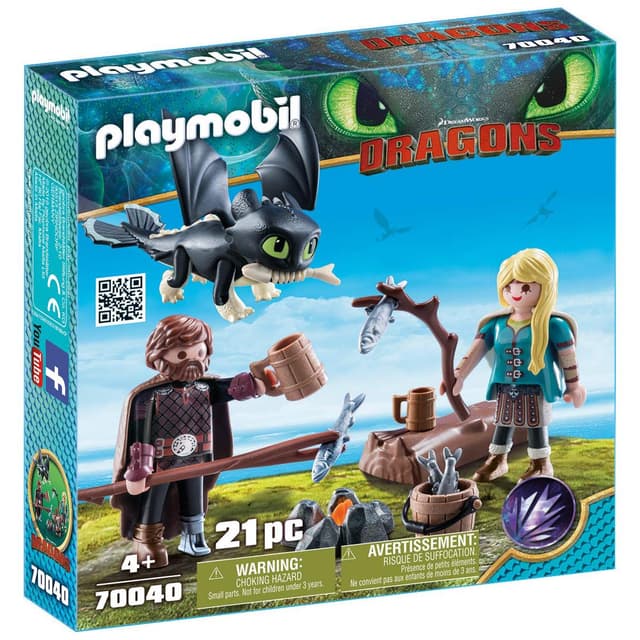 4008789700407 - PLAYMOBIL® Dragons - Harold et Astrid avec bébé dragon