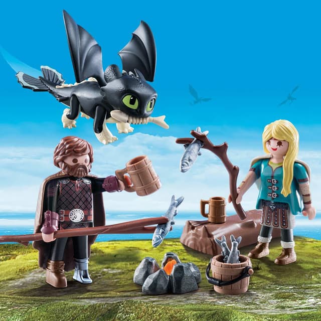 4008789700407 - PLAYMOBIL® Dragons - Harold et Astrid avec bébé dragon