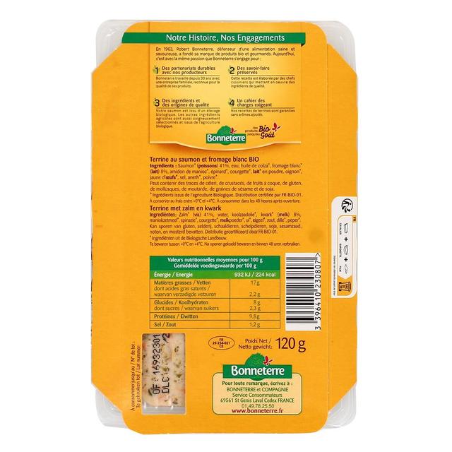 3396410230807 - Bonneterre - Terrine de Saumon au Fromage Blanc Bio