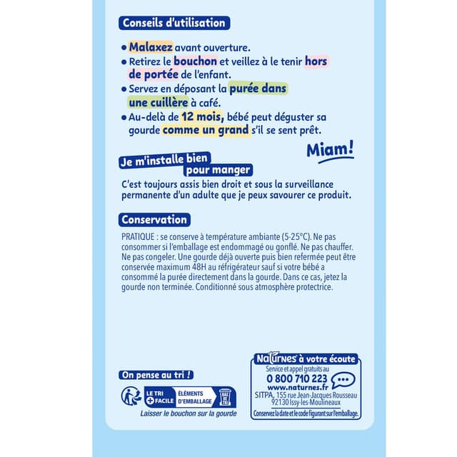 8445290861207 - Naturnes® - Multipack aux Fruits Gourdes Bébé Dès 6 mois
