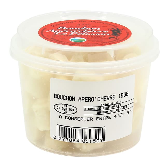 3573064611507 - Le Pélisson - Bouchon Apéro'Chèvre 27%MG - Lait de chèvre thermisé