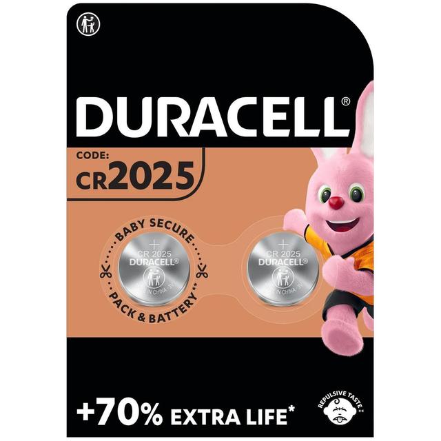 5000394203907 - Duracell - 2 Piles Bouton Lithium CR 2025