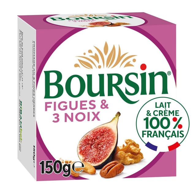 3073781075007 - Boursin - Fromage à tartiner Figue et aux trois noix