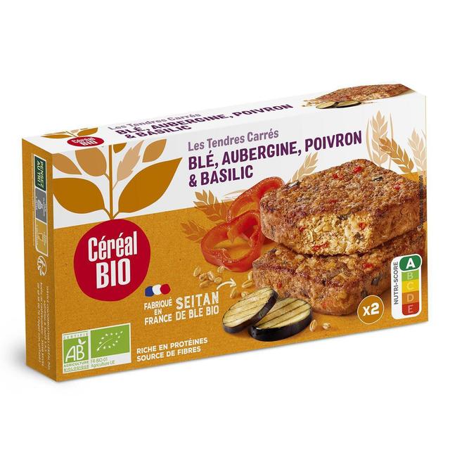 3175681225107 - Céréal Bio - 2 Carrés Végétaux Blé Aubergines Poivrons Basilic Bio