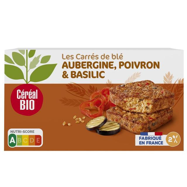 3175681225107 - Céréal Bio - 2 Carrés Végétaux Blé Aubergines Poivrons Basilic Bio
