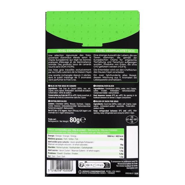 3018258102008 - Feyel - Duo Gourmand, Bloc de foie gras de canard 