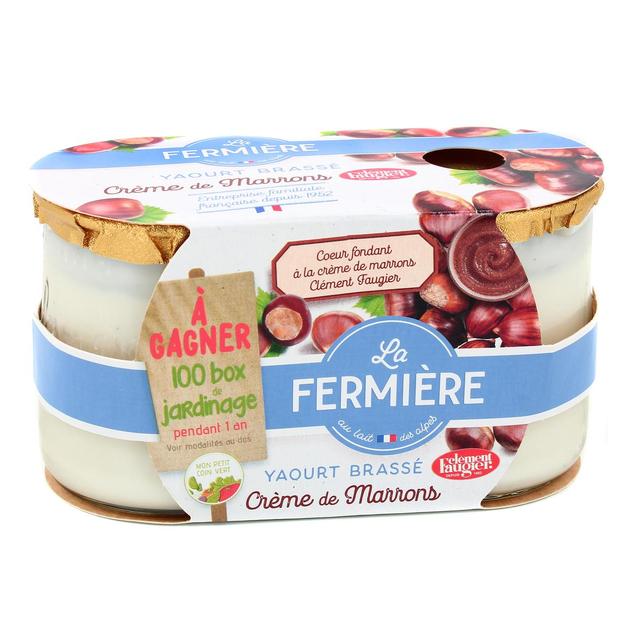 3279231182008 - La Fermière - Yaourt sur Lit de Crème de Marron