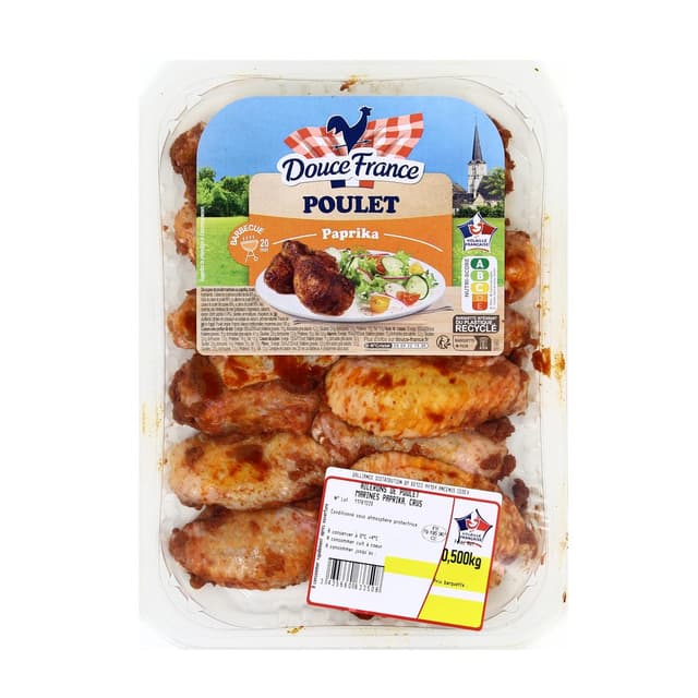 3435660633508 - Douce France - Ailerons de poulet mariné Paprika
