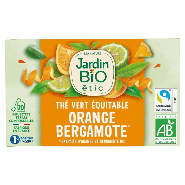 3478820014908 - Jardin Bio Etic - Thé vert orange bergamote bio - 20 sachets