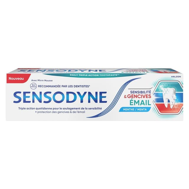 5054563165008 - Sensodyne - Dentifrice Sensibilité et Gencives émail Menthe