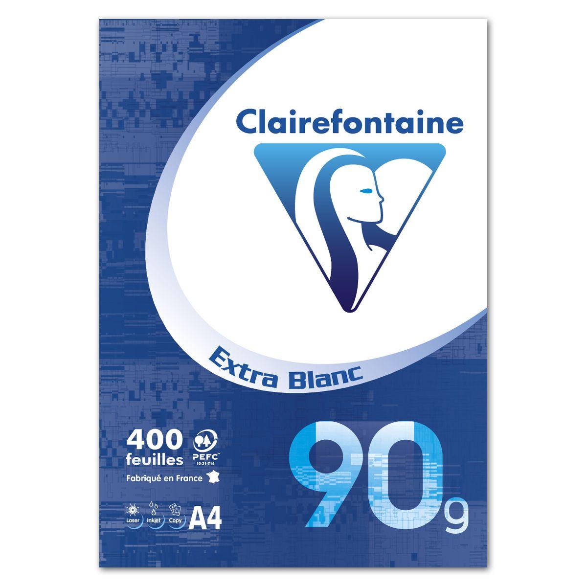 3037920986708 - Clairefontaine - Ramette de papier A4 21x29,7 cm 90 g/m²