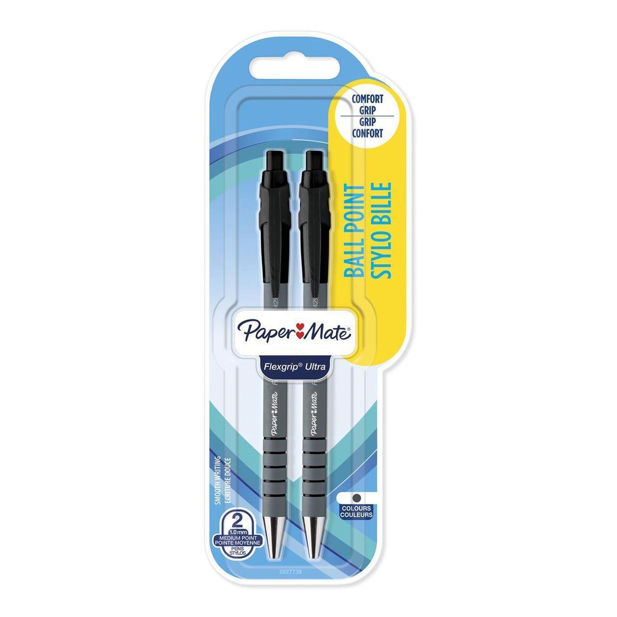 8008285046708 - Paper Mate - Stylo à bille Flexgrip noir 