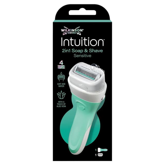 4027800176908 - Wilkinson - Rasoir Sensitive Avec Savon 2 en 1 Intuition