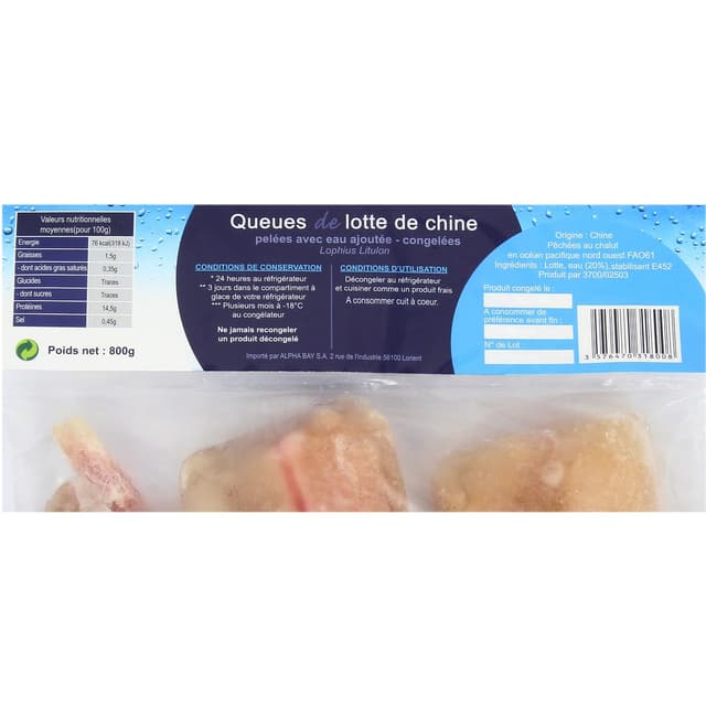 3576470318008 -  - Queues de lotte de Chine pelées