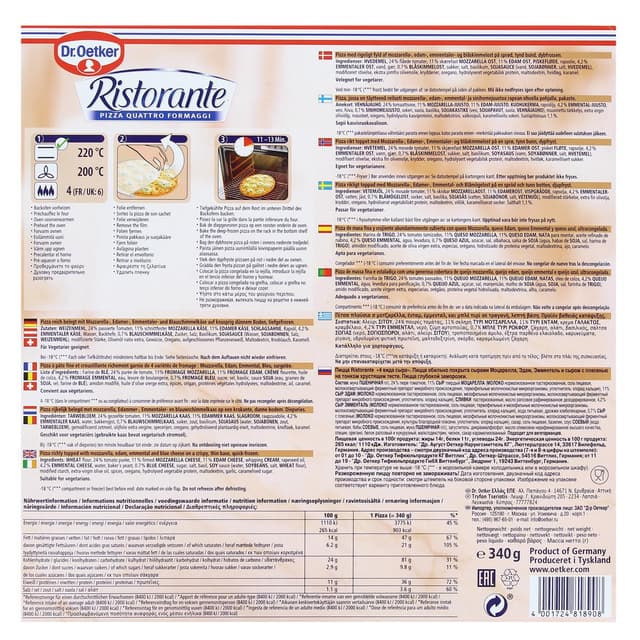 4001724818908 - Dr.Oetker - Ristorante - Pizza quattro formaggi