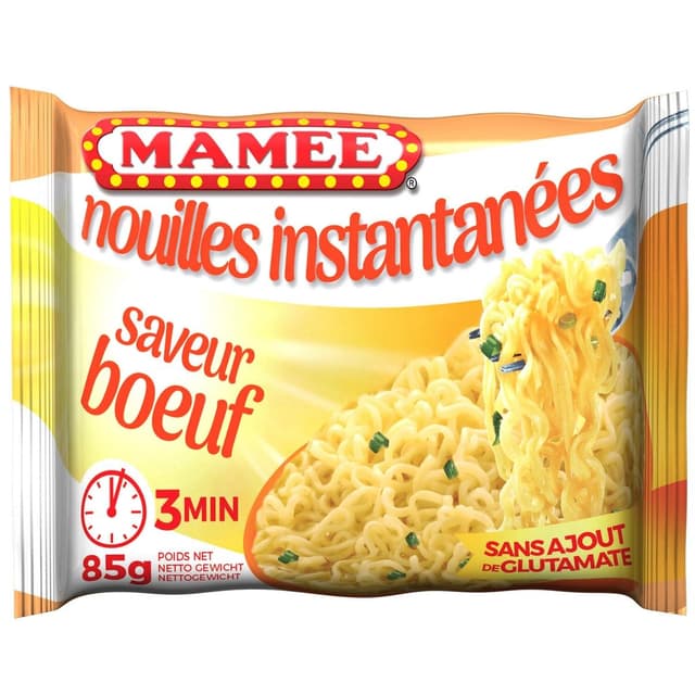 9555022300009 - Mamee - Nouilles instantanées saveur boeuf en sachet