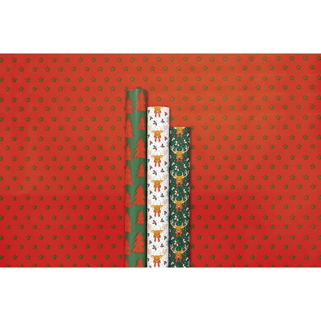 3329682020609 - Clairefontaine - Un Rouleau de papier cadeau Excellia flocons