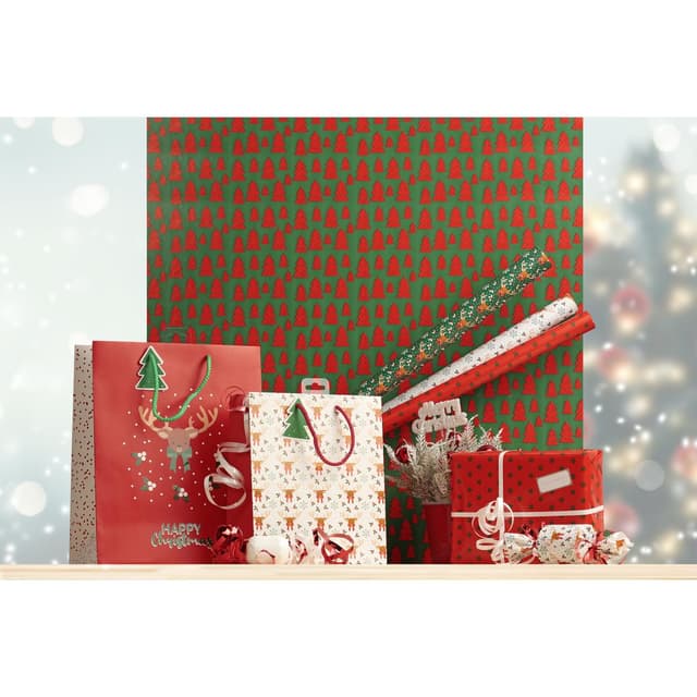3329682020609 - Clairefontaine - Un Rouleau de papier cadeau Excellia flocons