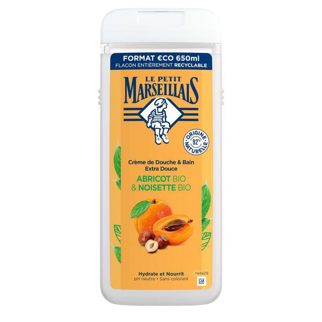 3574661700809 - Le Petit Marseillais - Crème de douche & bain Extra Douce Abricot BIO & Noisette BIO