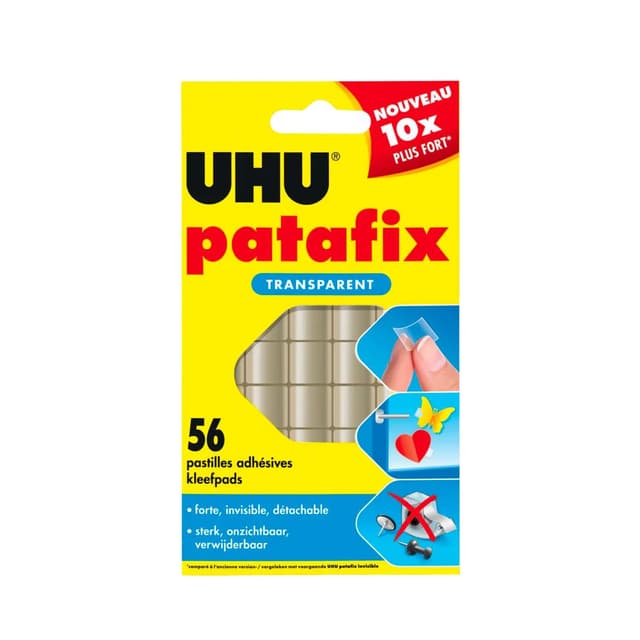 4026700372809 - Uhu - 56 pastilles adhésives repositionnables transparentes