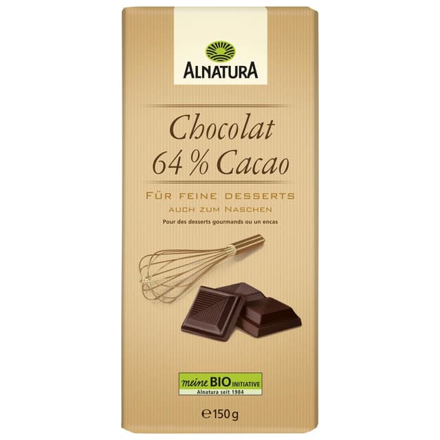 4104420222809 - Alnatura - Chocolat dessert 64% Cacao bio