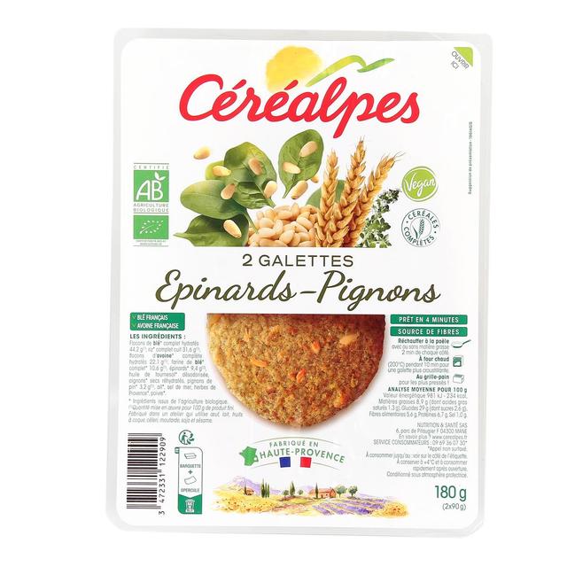 3472331122909 - Céréalpes - Galettes Epinards, Pignons Bio