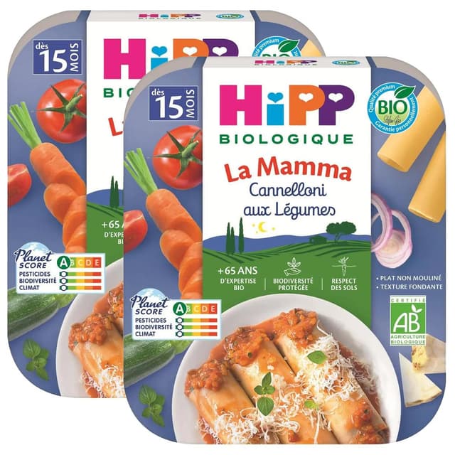 4062300250840 - Hipp - La Mamma - Cannelloni aux Légumes Bio Plat Bébé Dès 15 mois