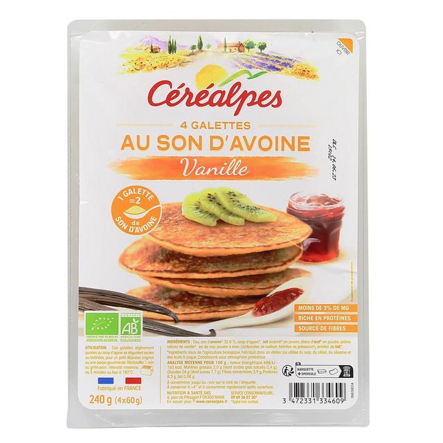3472331334609 - Céréalpes - Galettes au Son d'Avoine Vanille, Bio