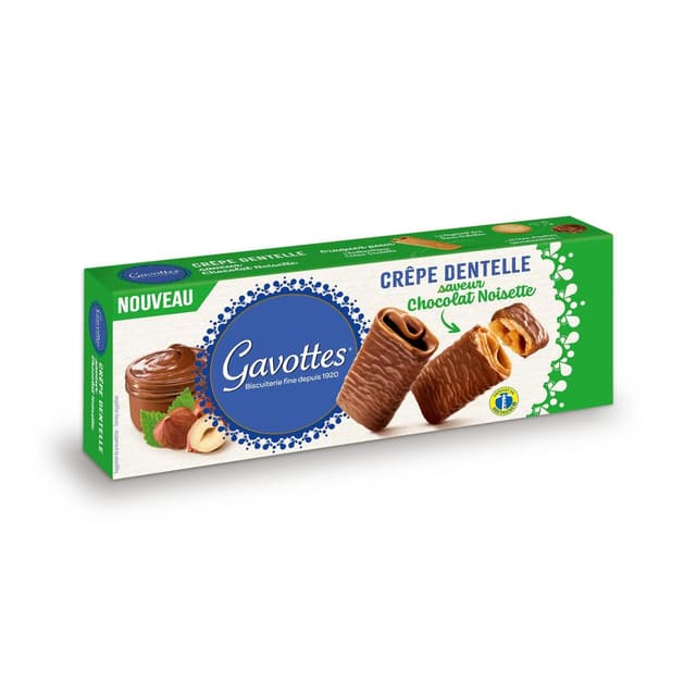 3535800015109 - Gavottes - Crêpes dentelle enrobées de chocolat au lait et saveur noisette