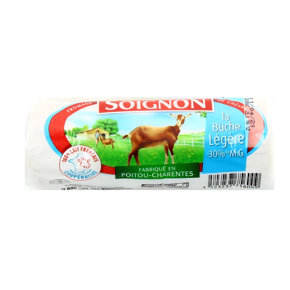 3523237756009 - Soignon - Bûche de chèvre allégée 13.7 %mg