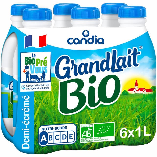2050000404290 - Candia - Lait Bio Demi-écrémé
