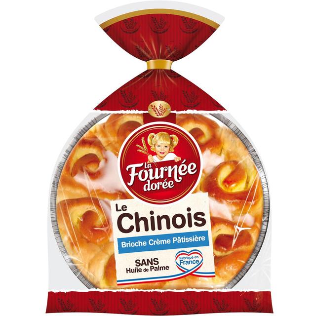 3587221227609 - La Fournée Dorée - Chinois - Brioche Fourrée à la Crème Pâtissière
