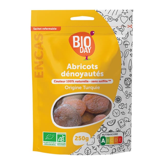 3760099538309 - Bioday - Abricots Dénoyautés bio