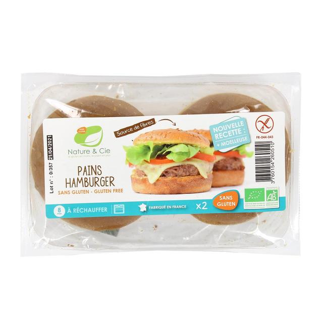 3760154260510 - Nature & Cie - 2 Pains hamburger bio sans gluten