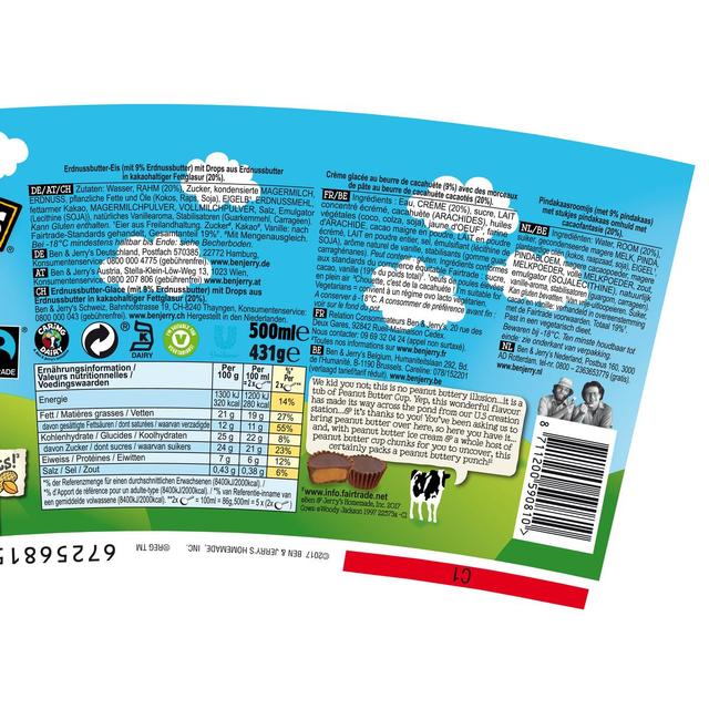 8711200590810 - Ben&Jerry's - Pot crème glacée Peanut Butter 500ml