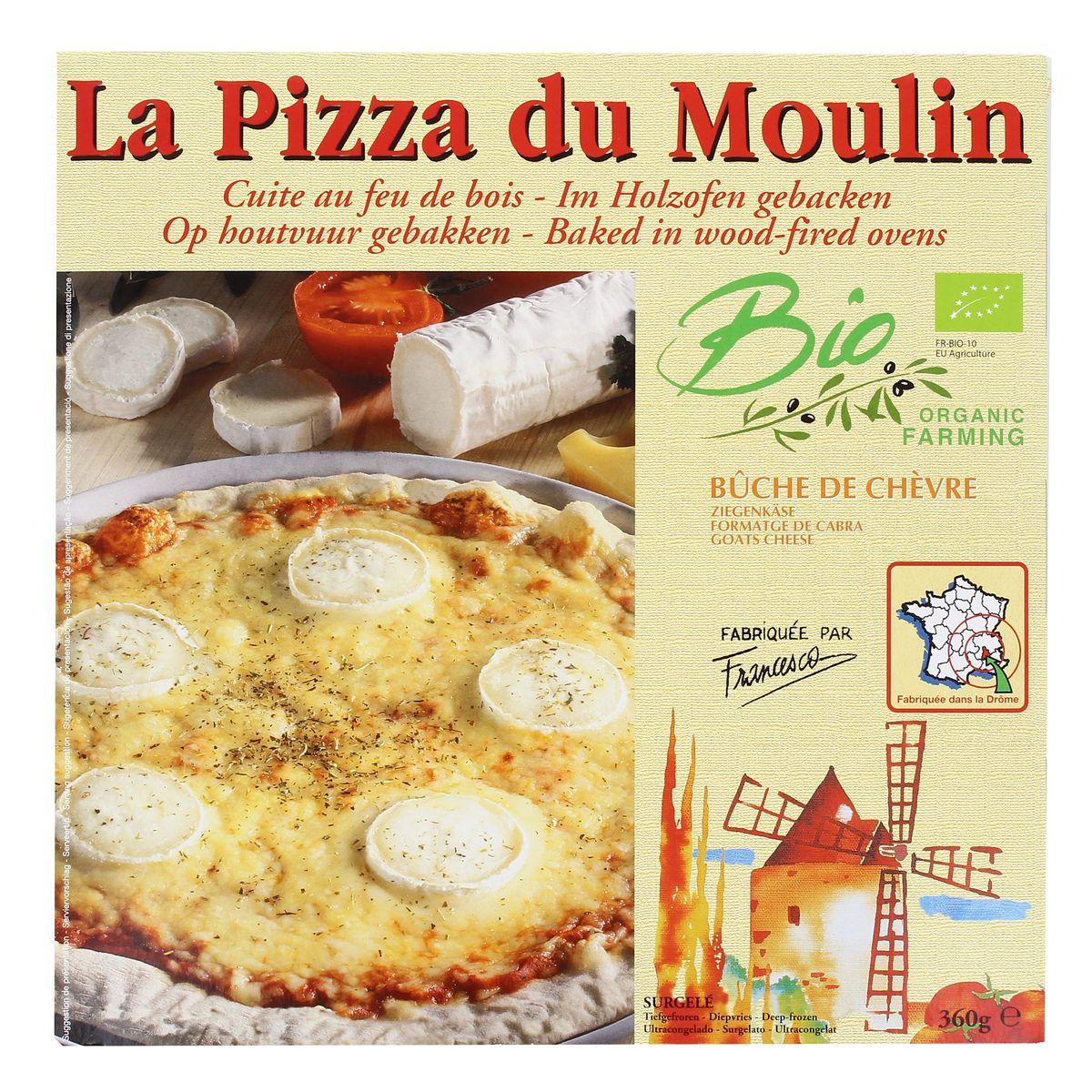  - La Pizza du Moulin - Pizza Bûche de chèvre bio cuite au feu de bois